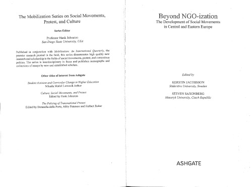 Beyond NGO-ization: The Development of Social Movements in Central and Eastern Europe