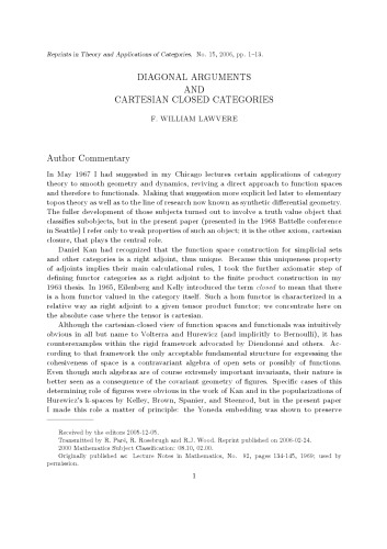 Diagonal arguments and cartesian closed categories with author commentary