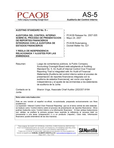 Auditoría del control interno