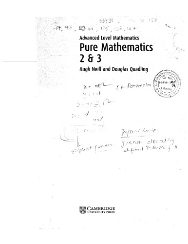 Advanced Level Mathematics: Pure Mathematics 2 and 3