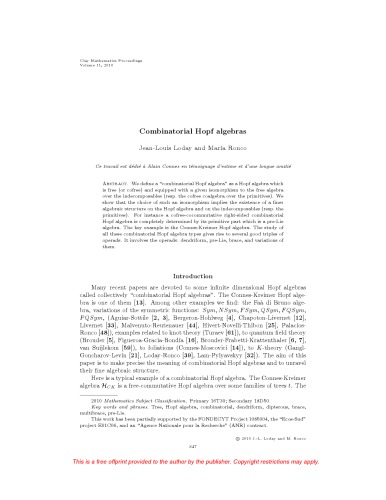 Combinatorial Hopf algebras