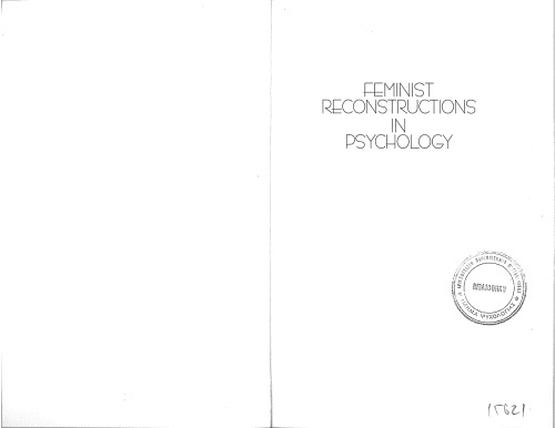 Feminist reconstructions in psychology: Narrative, gender and performance