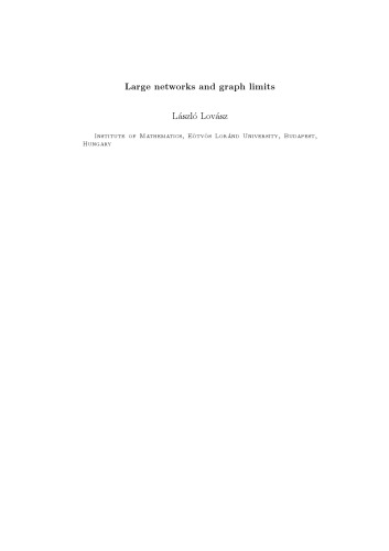 Large networks and graph limits