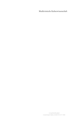 Mediävistische Kulturwissenschaft: Ausgewählte Studien