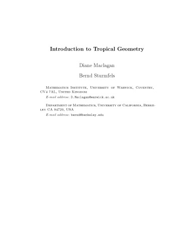 Introduction to Tropical Geometry