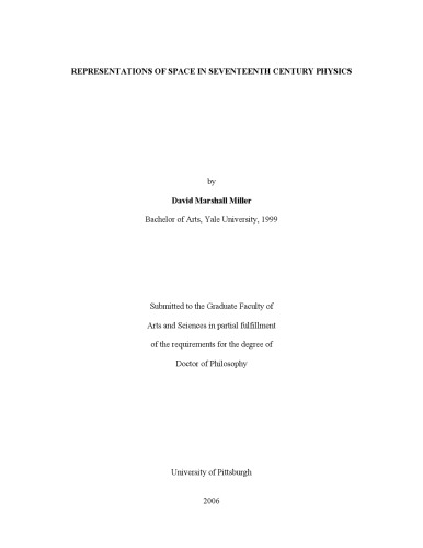 Representations of space in seventeenth century physics