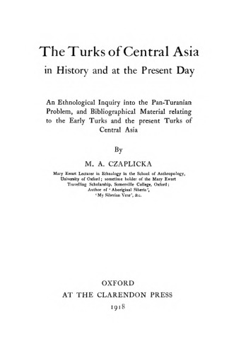 The turks of Central Asia in the history and at the present day