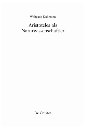 Aristoteles als Naturwissenschaftler