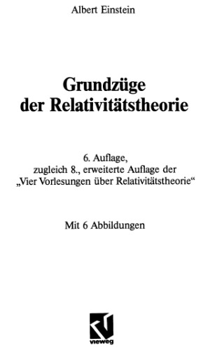 Grundzuege der Relativitaetstheorie