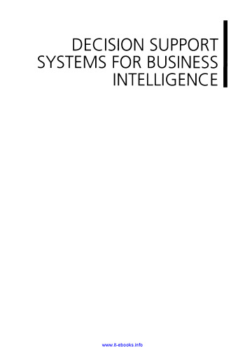 Decision Support Systems for Business Intelligence, 2nd Edition