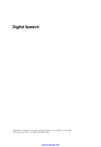 Digital Speech, 2nd Edition: Coding for Low Bit Rate Communication Systems
