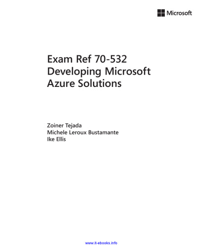 Exam Ref 70-532 Developing Microsoft Azure Solutions