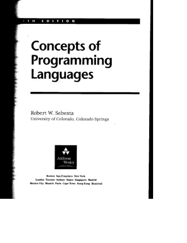 Concepts of programming languages