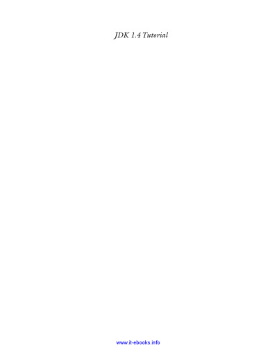 JDK 1.4 Tutorial