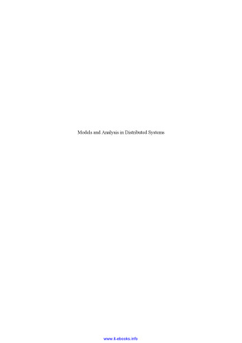 Models and Analysis for Distributed Systems