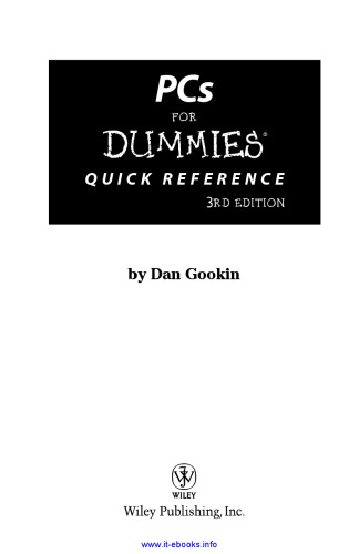 PCs For Dummies Quick Reference, 3rd Edition