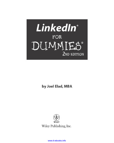 Linkedin for Dummies, 2nd Edition