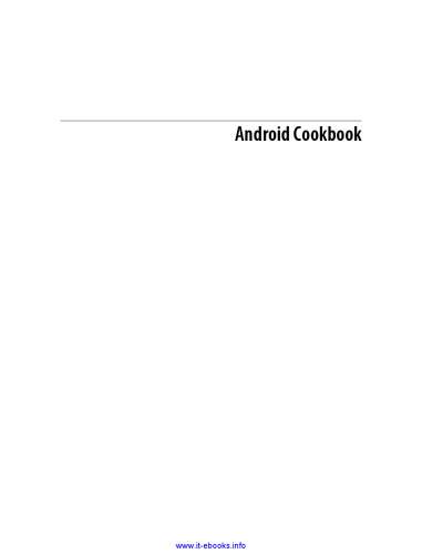 Android Cookbook