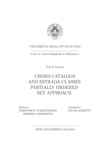 Chord catalogs and estrada classes: Partially ordered set approach