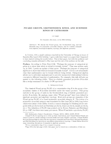 Picard groups, Grothendieck rings, and Burnside rings of categories