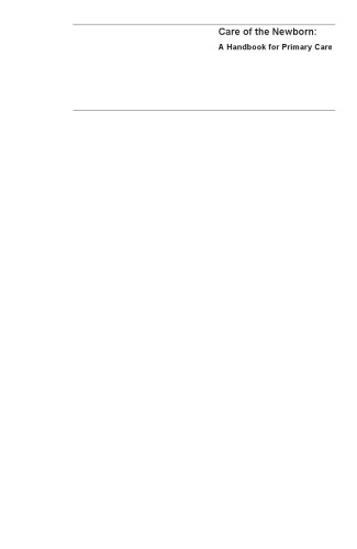 Care of the Newborn: A Handbook for Primary Care