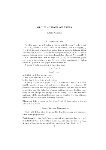 Group actions on trees