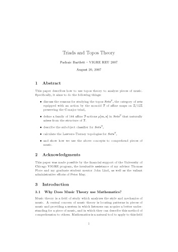 Triads and Topos Theory