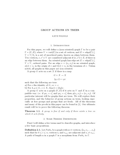 Group actions on trees