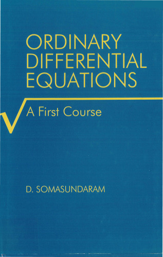 Ordinary Differential Equations: A First Course