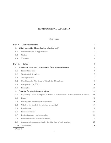 Homological Algebra
