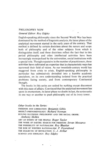 Philosophy and Its Past