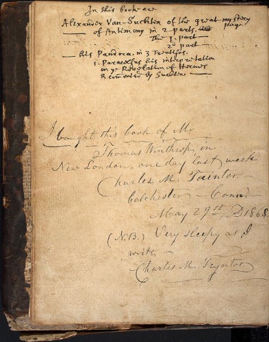 Of the great mysterie of antimonie