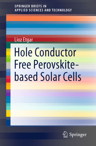 Hole Conductor Free Perovskite-based Solar Cells
