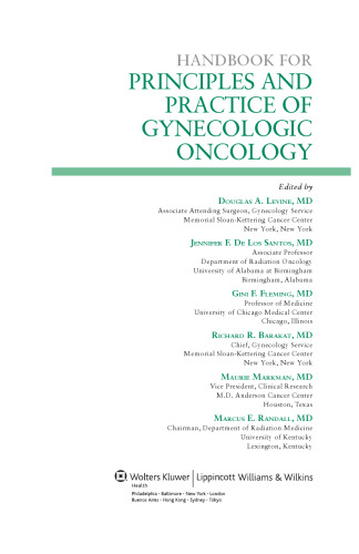 Handbook for Principles and Practice of Gynecologic Oncology