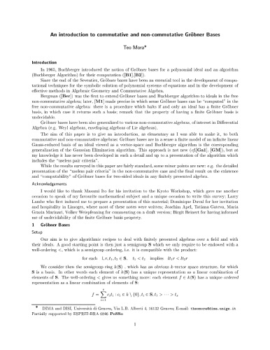 An introduction to commutative and non-commutative Gröbner Bases