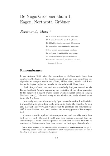 De Nugis Groebnerialium 1: Eagon, Northcott, Gröbner