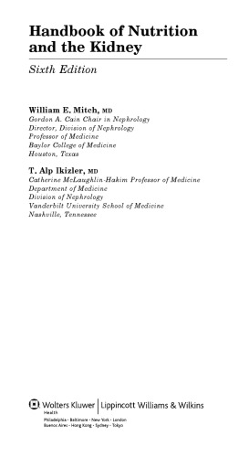 Handbook of Nutrition and the Kidney