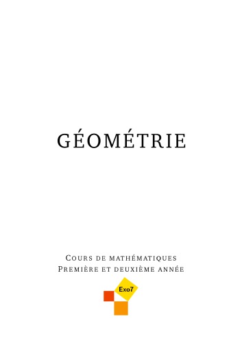Géométrie : Cours de mathématiques - Première et deuxième année