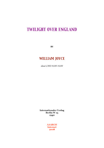 Twilight Over England