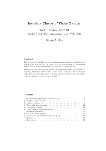 More Invariant Theory of Finite Groups