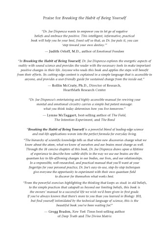 Breaking the Habit of Being Yourself: How to Lose Your Mind and Create a New One