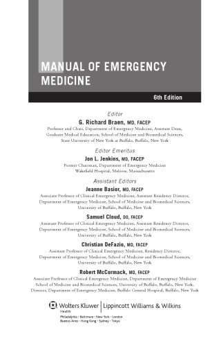 Manual of Emergency Medicine
