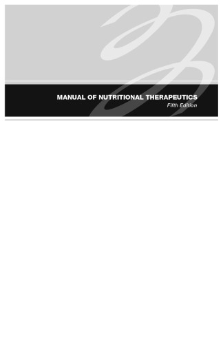 Manual of Nutritional Therapeutics