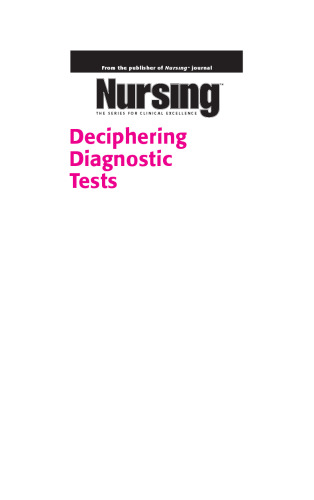 Nursing: Deciphering Diagnostic Tests (Nursing Series