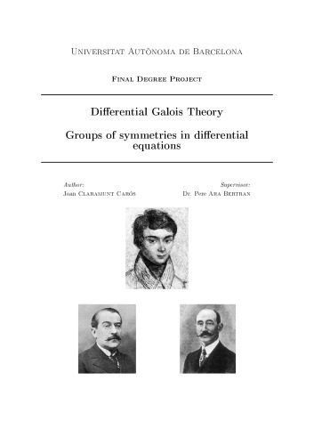 Differential Galois Theory: Groups of symmetries in differential equations