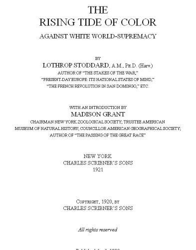 The Rising Tide of Color Against White World-Supremacy