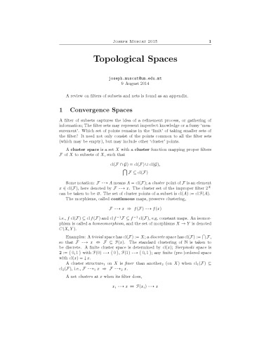Topological Spaces