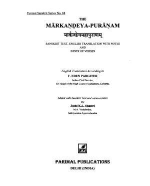 Markandeya Purana  Sanskrit Text with English Translation