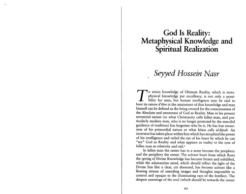 God Is Reality: Metaphysical Knowledge and Spiritual Realization