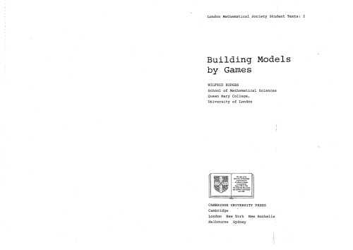 Building Models by Games